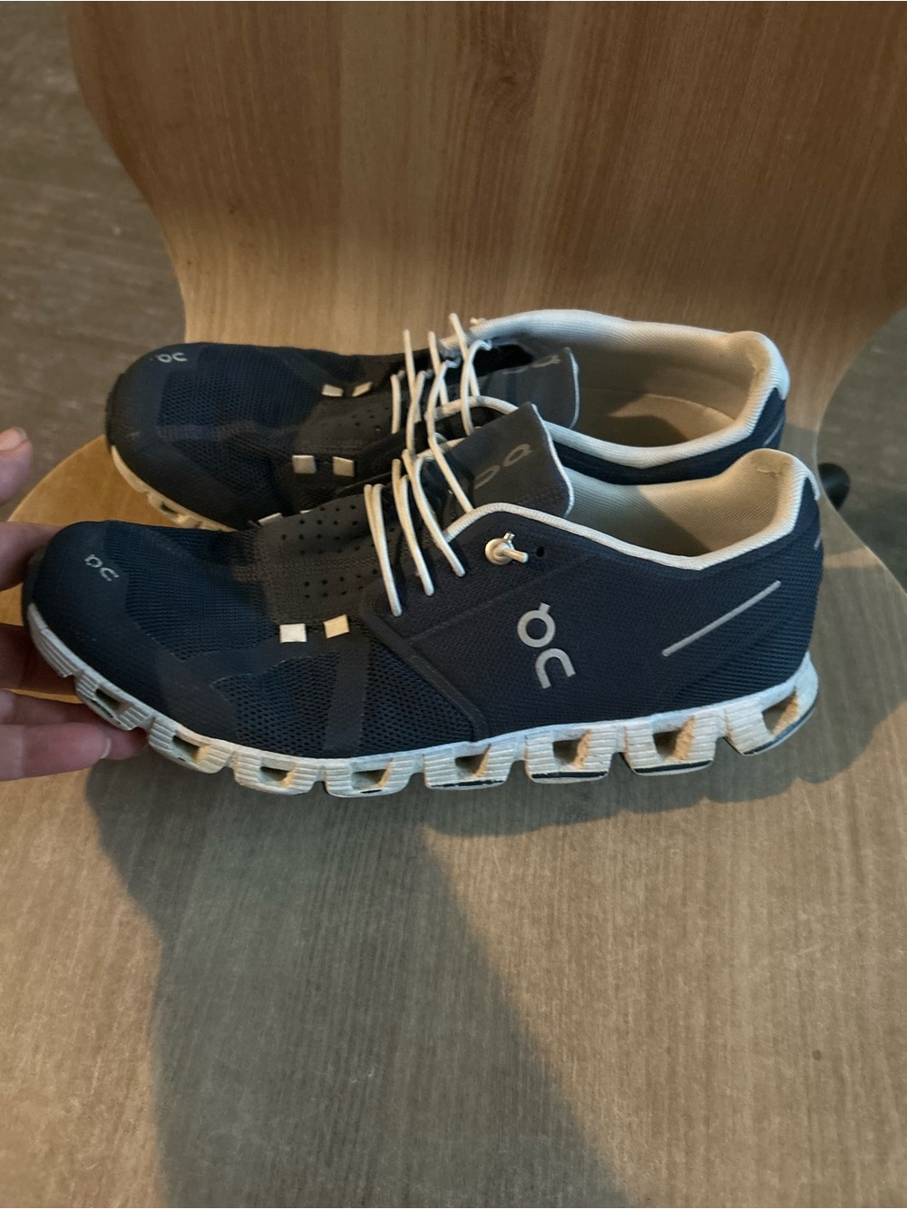 On Running Men's Cloud Sneakers in Navy and White